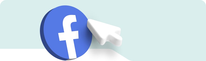 facebook logo with graphic